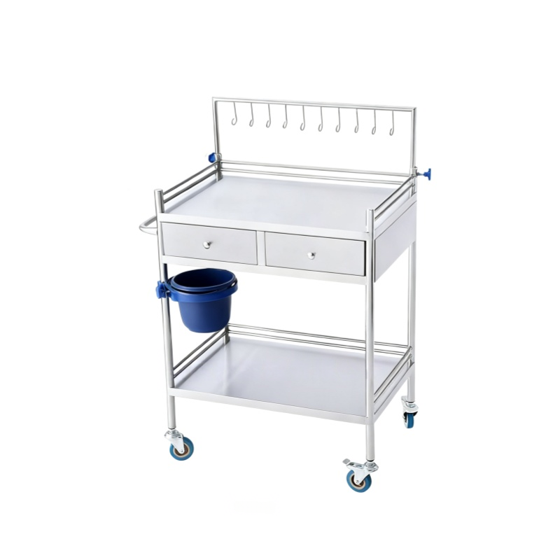 Factory direct NA-A703 New Type Movable Stainless Steel Hospital Patient Nursing Medical Infusion Trolley