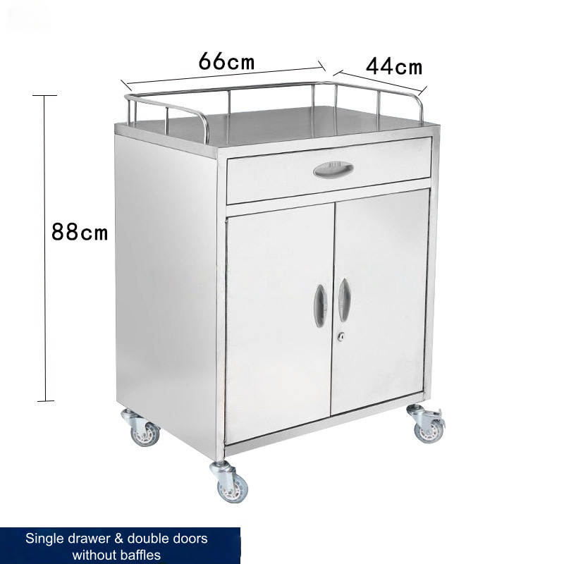 Nuoan Manufacturer Stainless Steel Instrument Dressing Cart Clinical Hospital trolley Anesthesia Cart