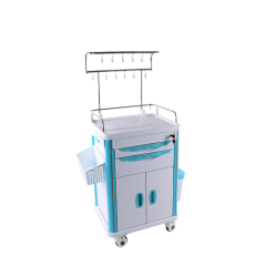 Nuoan Infusion Anesthesia Drug Cart 2 drawers multi-functionalemergency cart Medical Supplies Hospital Trolley