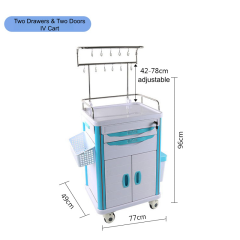 NA-B404 Two Drawers & Two DoorsIV Cart