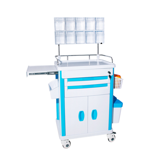 Nuoan Hospital Rescue Emergency Anesthesia Trolley for Medication / Nursing / Treatment / Medicine