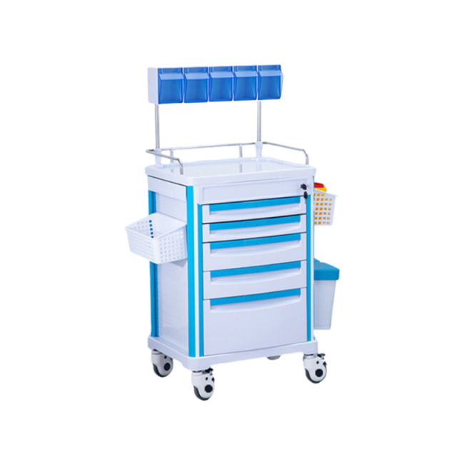 Nuoan Hospital Rescue Emergency Anesthesia Trolley for Medication / Nursing / Treatment / Medicine