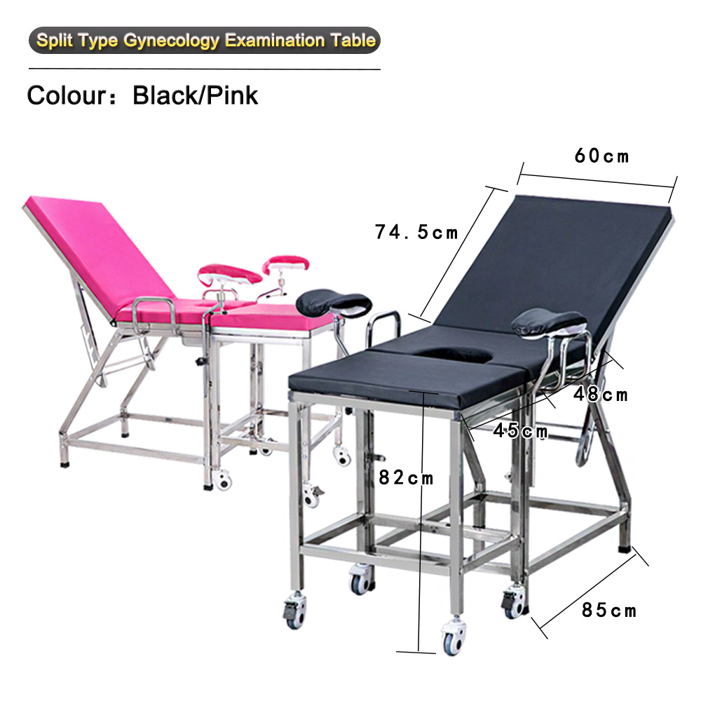 NA-C402 Split Type Tri Fold Hospital Gynecological Examination Bed Durable Pregnancy Examination Bed Treatment Bed