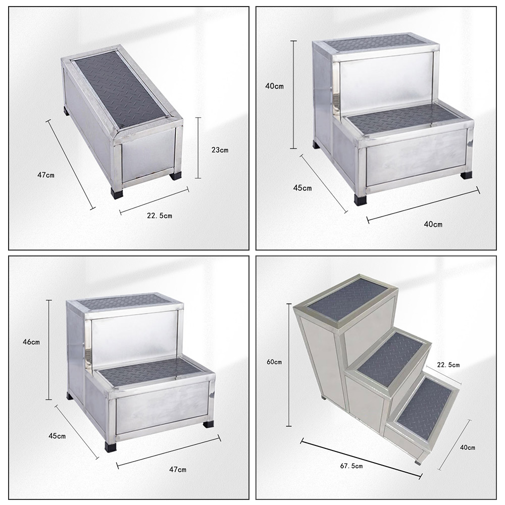 Hospital Exam Room Stainless Foot Stool Medical Hospital Foot Step Stool