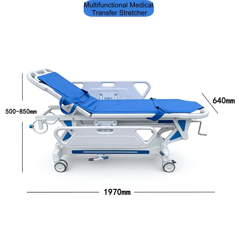 Hospital Professional Hydraulic Transfer Stretcher ABS Emergency Stretcher Bed