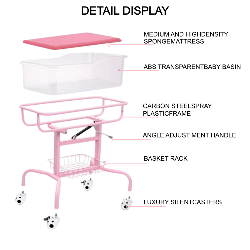 Medical Newborn Baby Cot Kids' Cribs Adjustable Abs Plastic Pediatric Nursing Children Hospital Bed