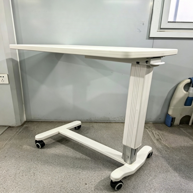 Professional Hospital ABS Bedside Table Movable Overbed Dining Table With Silent Casters for Patient Nursing Home Equipment CE