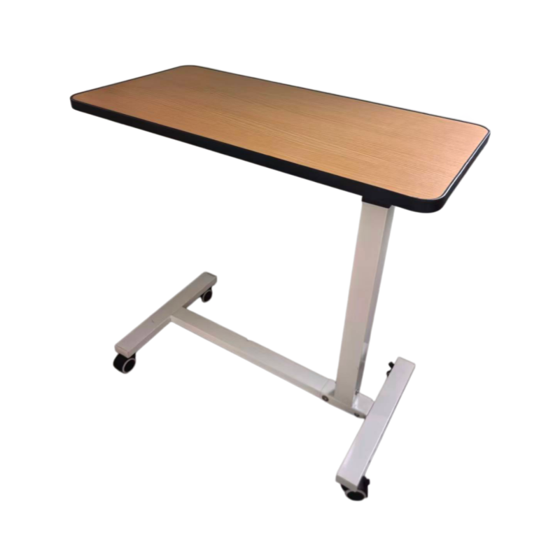 Factory Price Hospital Overbed Table Medical Portable Adjustable Standing Desk with Wheels for Hospital Bed Bedside Table