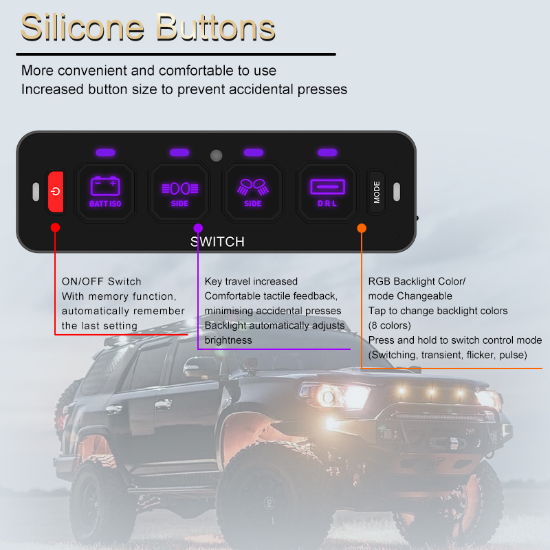 4/6 Gang Slim Series Wireless Switch Panel Assembly
