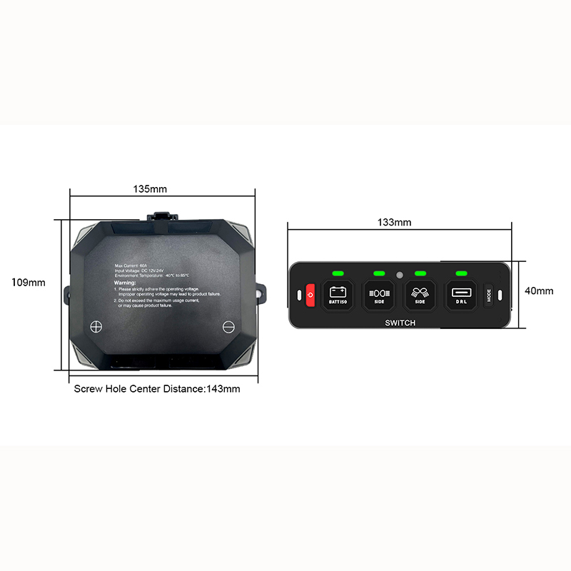 4/6 Gang Slim Series Wireless Switch Panel Assembly