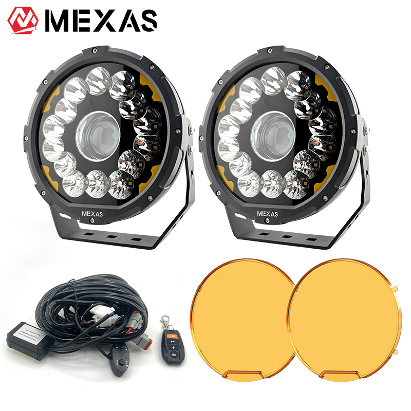 R15 PRO 7" 160W Off-road SUV Auxiliary headlight Kit Single-Beam LED Spotlight w/ DRL