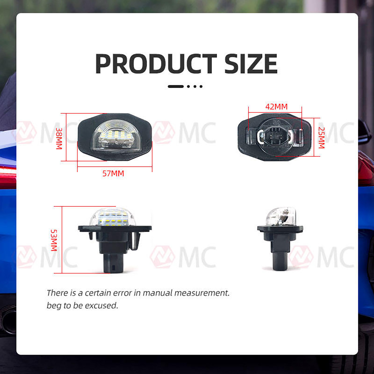 LED License Plate Light for Toyota Alphard Vellfire H2 Auris E15 Corolla E14 E15 Sienna L3 Wish E2 Urban Cruiser P1