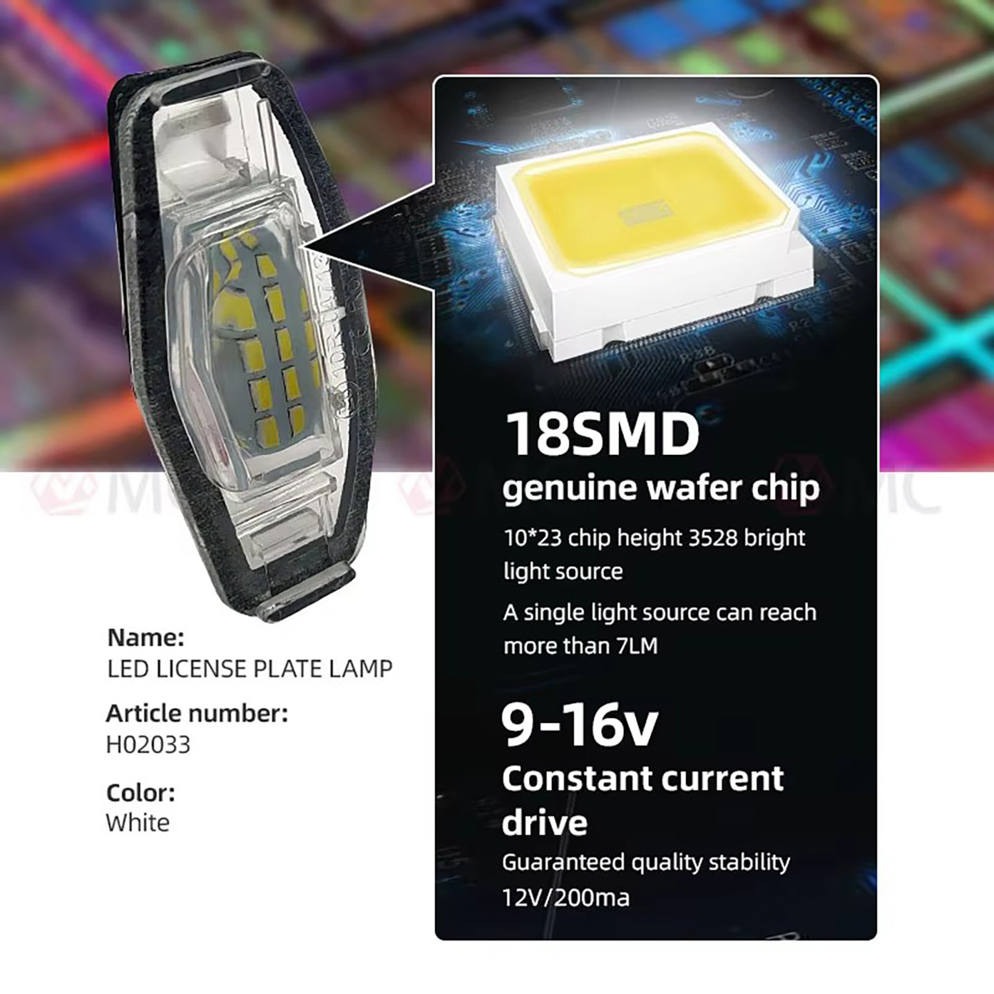 LED License Plate Light for Honda Accord City Civic Legend Odyssey Pilot MR-V