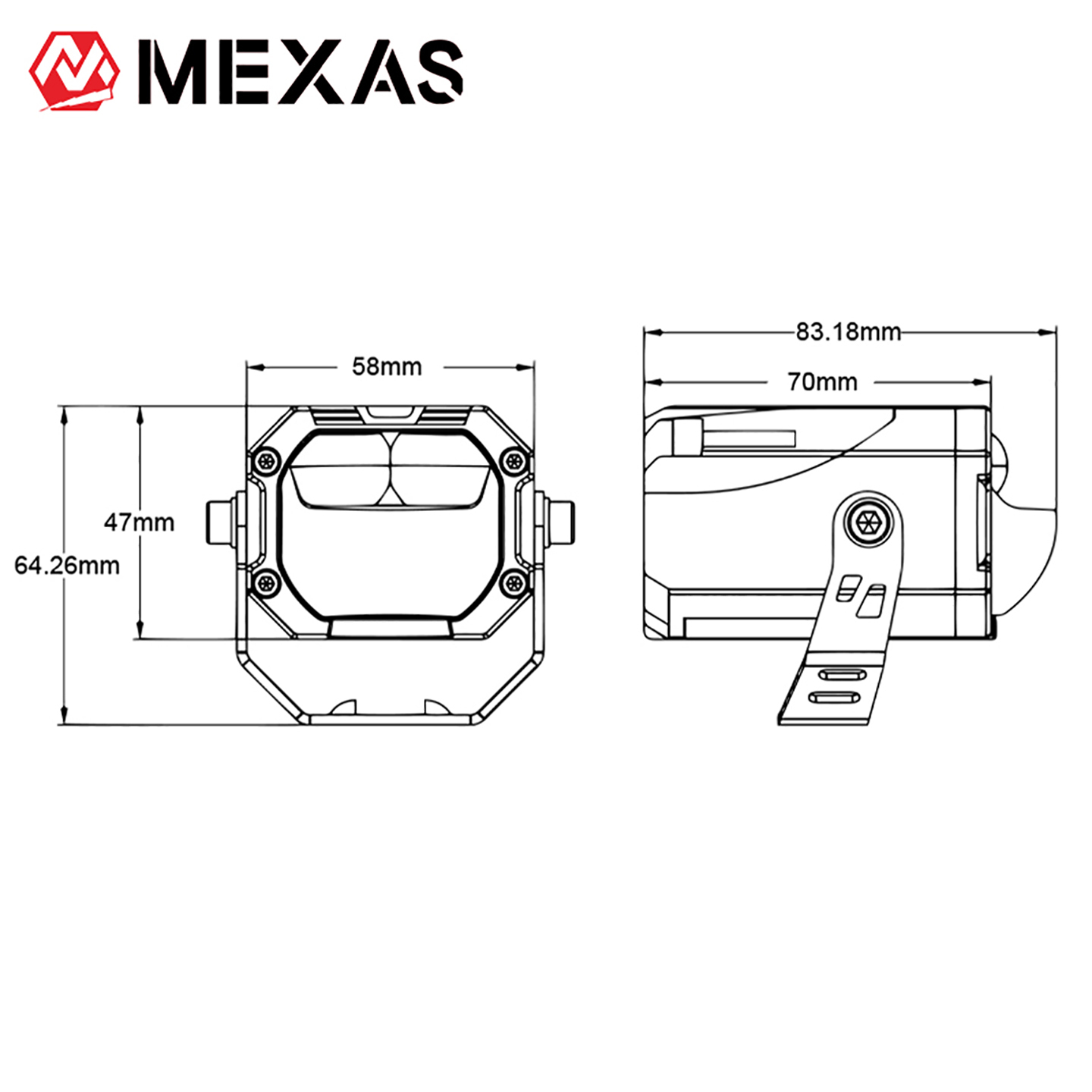 M80 2.3" 120W High/Low Dual-Beam LED Light Pods