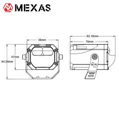 M80 2.3" 120W High/Low Dual-Beam LED Light Pods