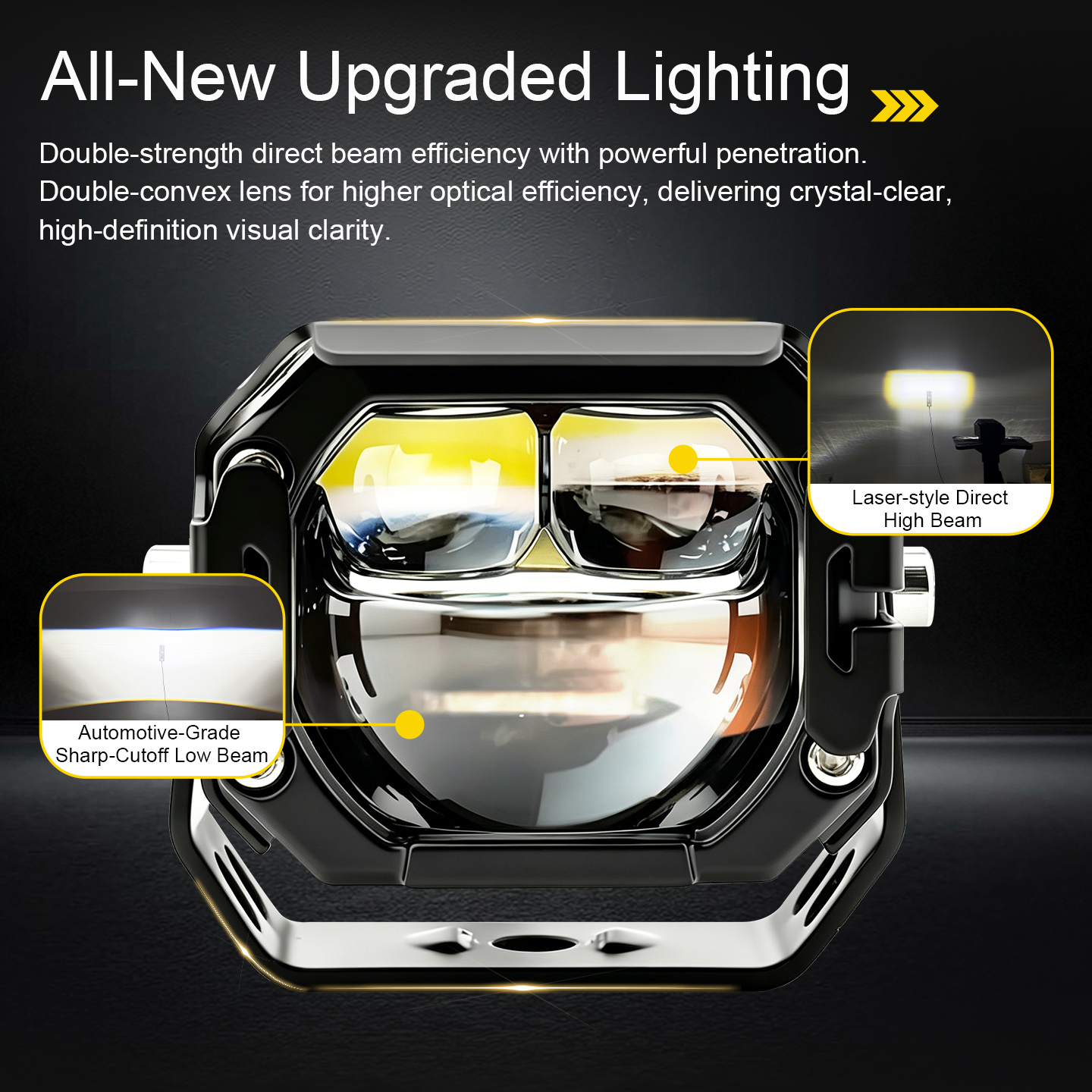 M80 2.3" 120W High/Low Dual-Beam LED Light Pods