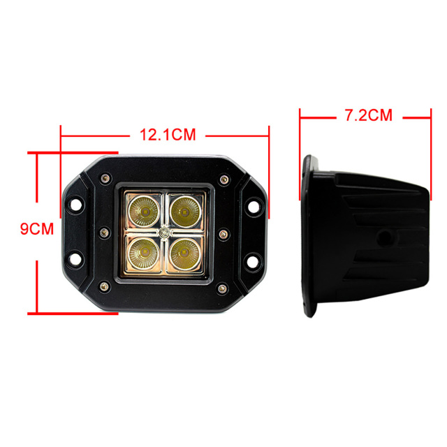 4.8" 12W LED Work Light Driving Lamp Spot / Flood Beam Option