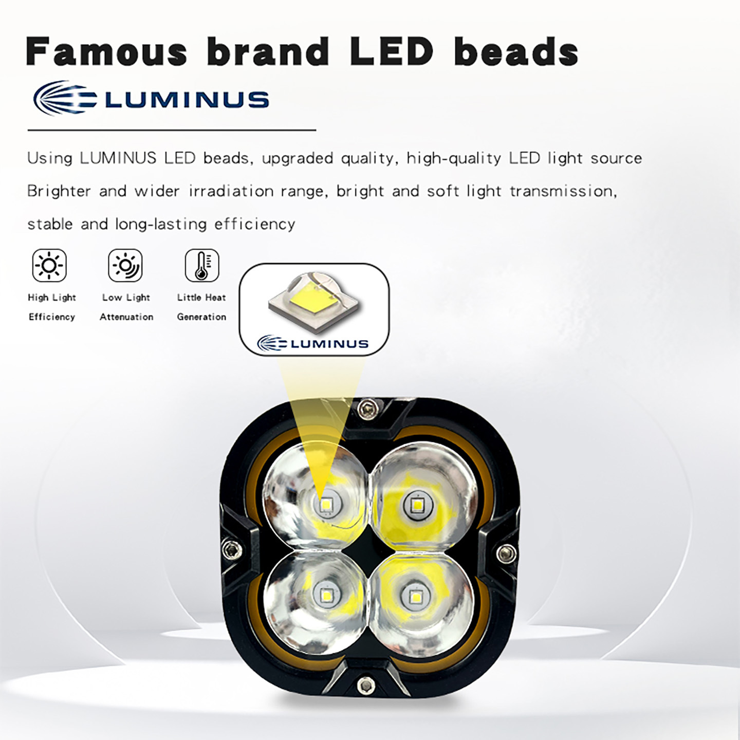 F43 MAX 3" LED Auxiliary Driving Lights w/ DRL for Jeep UTV