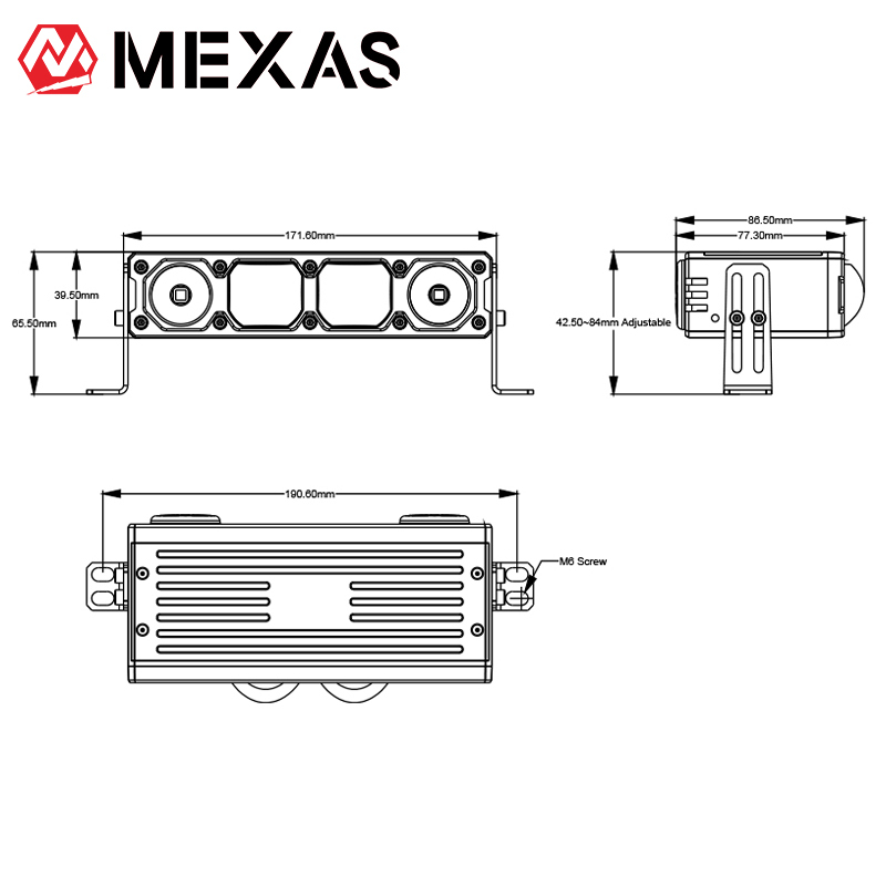 L4 MAX 6.8" LED Grille Lamp Driving Light Bar Hi/Lo Beam for Off-road SUV UTV Pickup Truck