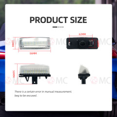 LED License Plate Light for Toyota Prius XW20 XW30 RAV4 XA40 C-HR Venza Matrix