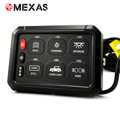 6-Channel Wired Version Switch Panel Assembly Off Road Light Controller