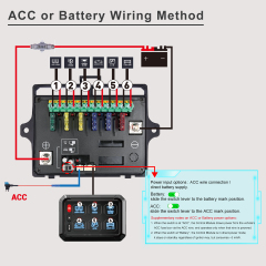6-Channel Wired Version Switch Panel Assembly Off Road Light Controller