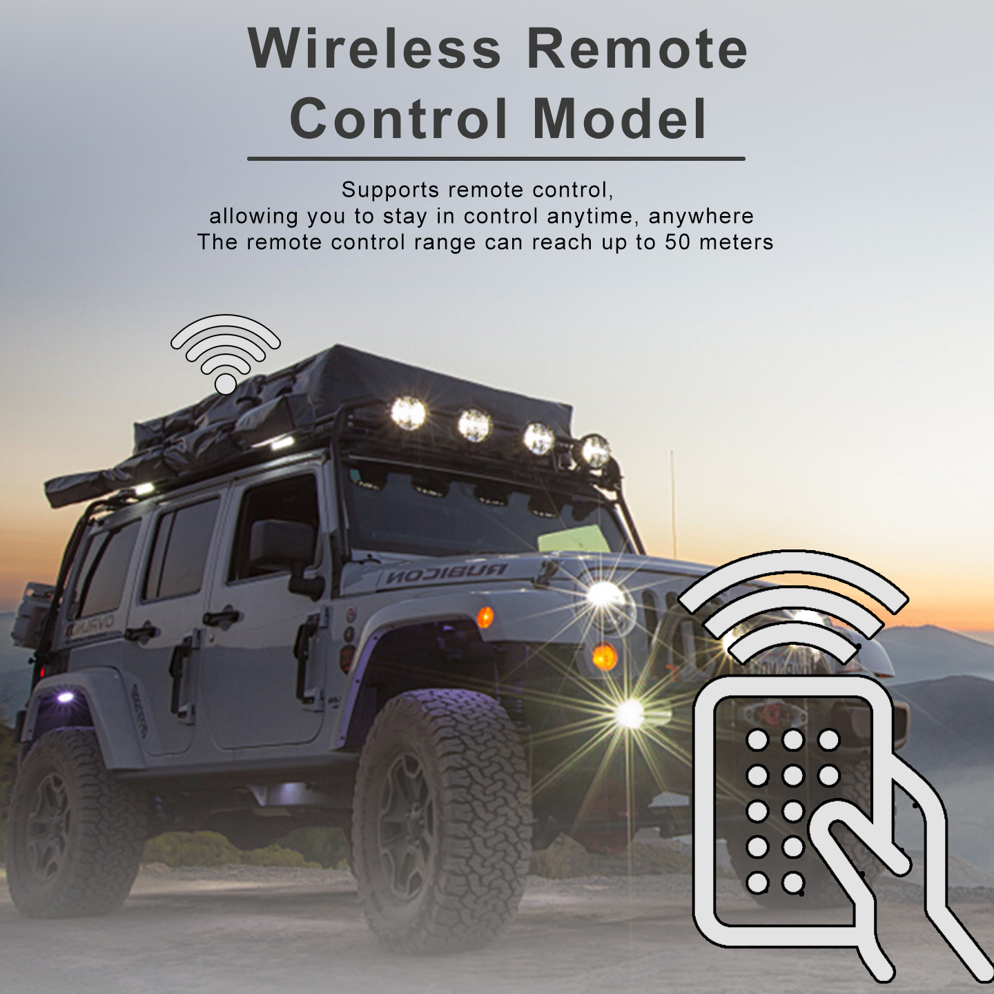 8-Channel Wireless Version Switch Panel Assembly Wide Application for Off-road SUV UTV Truck Boat