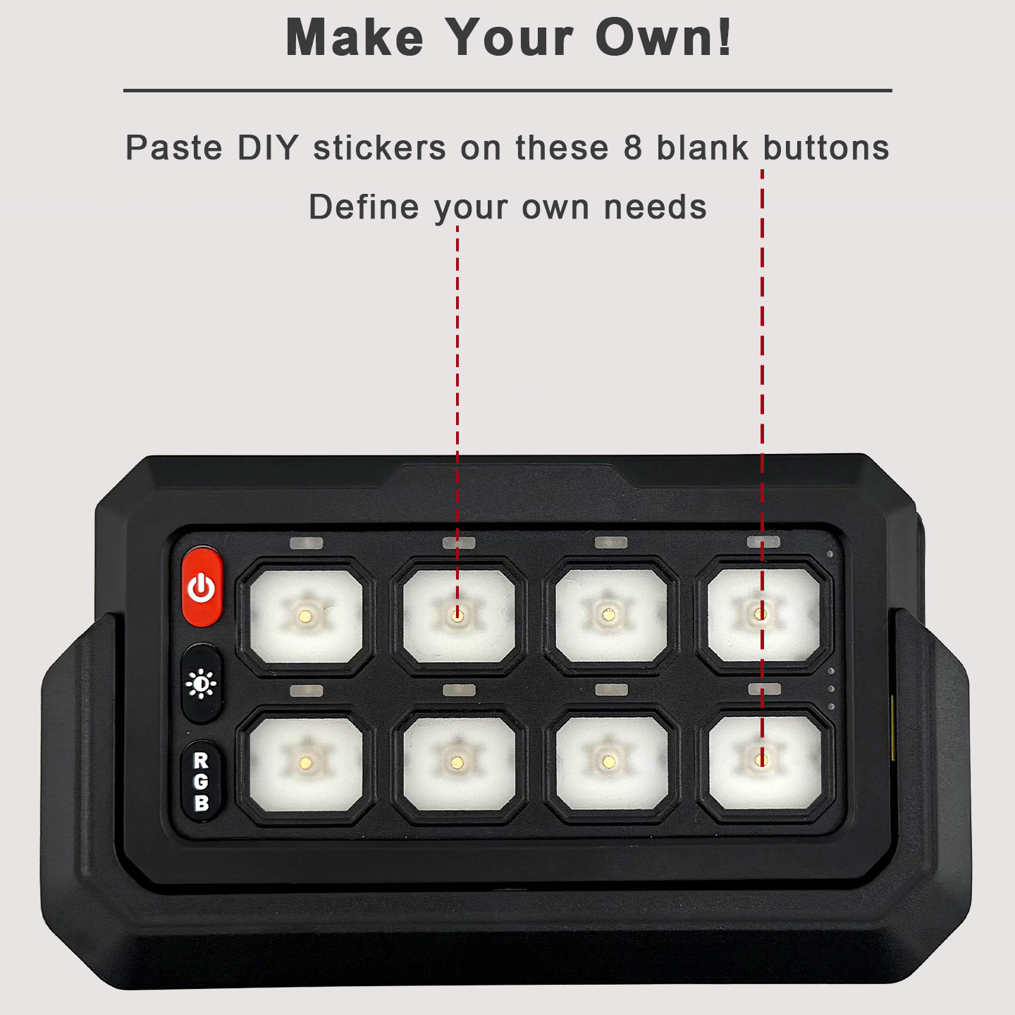 8-Channel Wireless Version Switch Panel Assembly Wide Application for Off-road SUV UTV Truck Boat