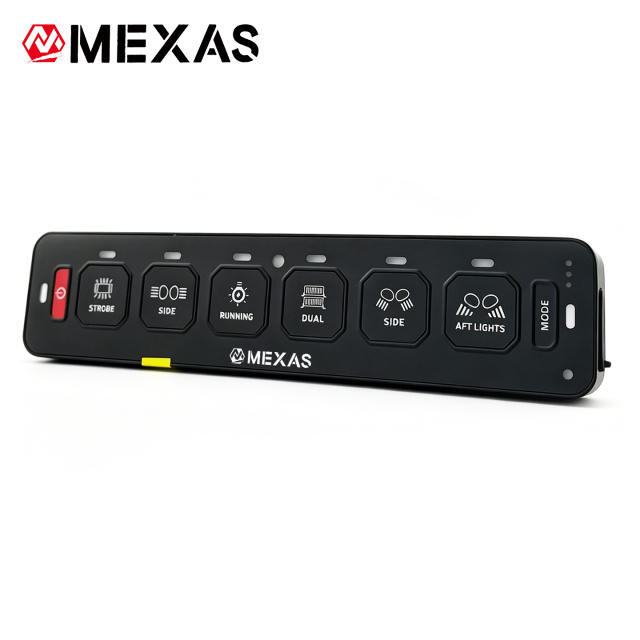 6 Gang Slim Series Wireless Switch Panel Controller for Vehicle Auxiliary Lights & Electrical Devices