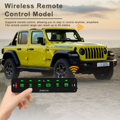 6 Gang Slim Series Wireless Switch Panel Controller for Vehicle Auxiliary Lights & Electrical Devices