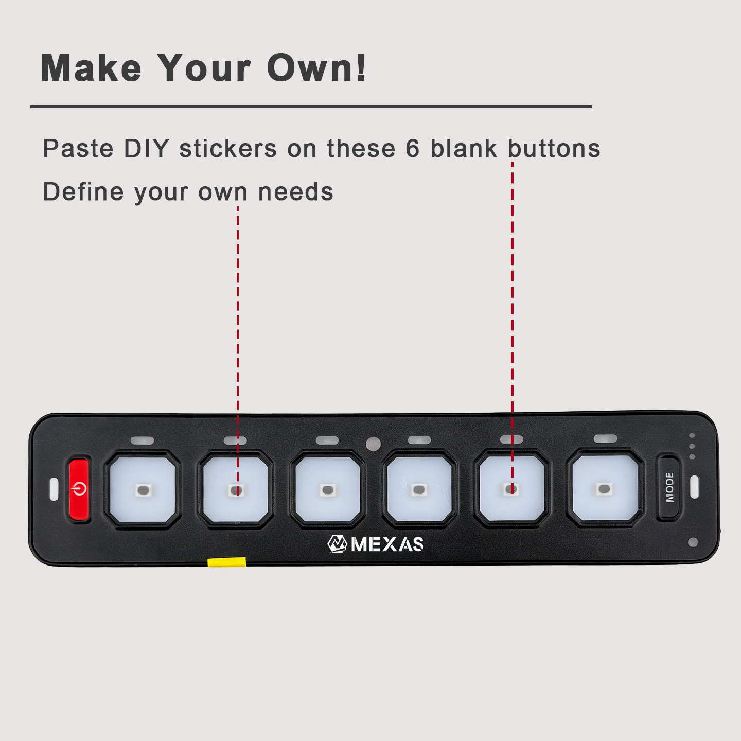 6 Gang Slim Series Wireless Switch Panel Controller for Vehicle Auxiliary Lights & Electrical Devices