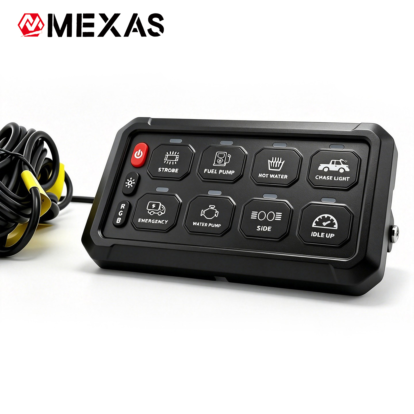 8-Channel Wired Version Switch Panel Controller for 12V & 24V Vehicles