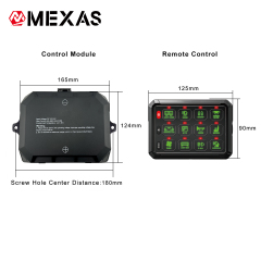 12-Channel Wired Version Switch Panel Controller Assembly for 12V & 24V Vehicles