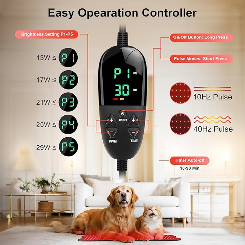 Red Light Therapy Pad for Body - 31.1" x 14.2" RedLight Therapy Mat with 240 LEDs Near Infrared Red 660nm & 850nm, Redlight Therapy Pads for Relief Back, Waist, Shoulder, Knee Pain