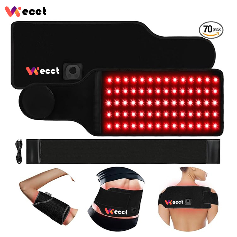 22.1” x 7.1” Body Red Light Therapy Mat, Eligible Red Light Therapy Blanket, 70pcs 2in1 LEDs(660nm& 850nm) with Extension Belt