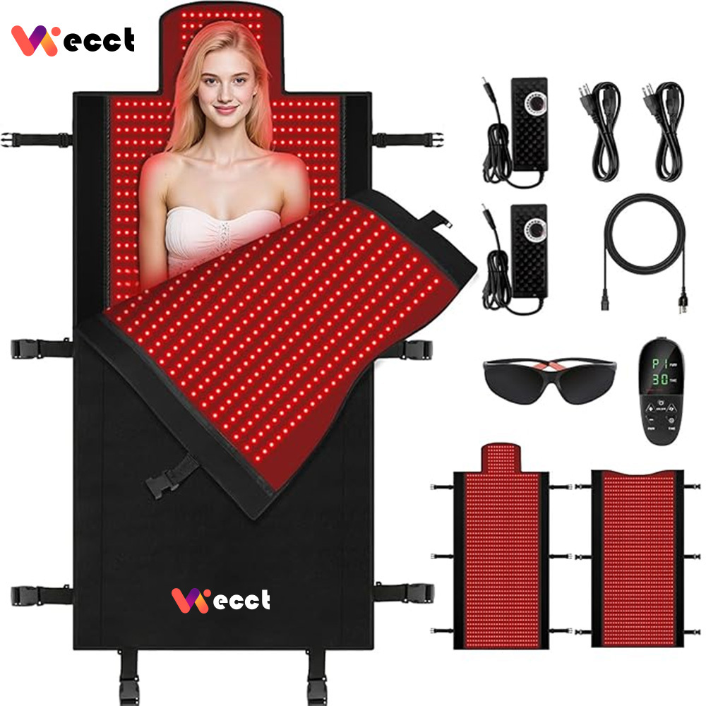 2570 LEDs Dual Full Body Red Light Therapy Mat, Eligible Red Light Therapy Blanket, 2570pcs Dual Wavelength LEDs(660nm& 850nm), Premium Leather, Adjustable Timer & Intensity