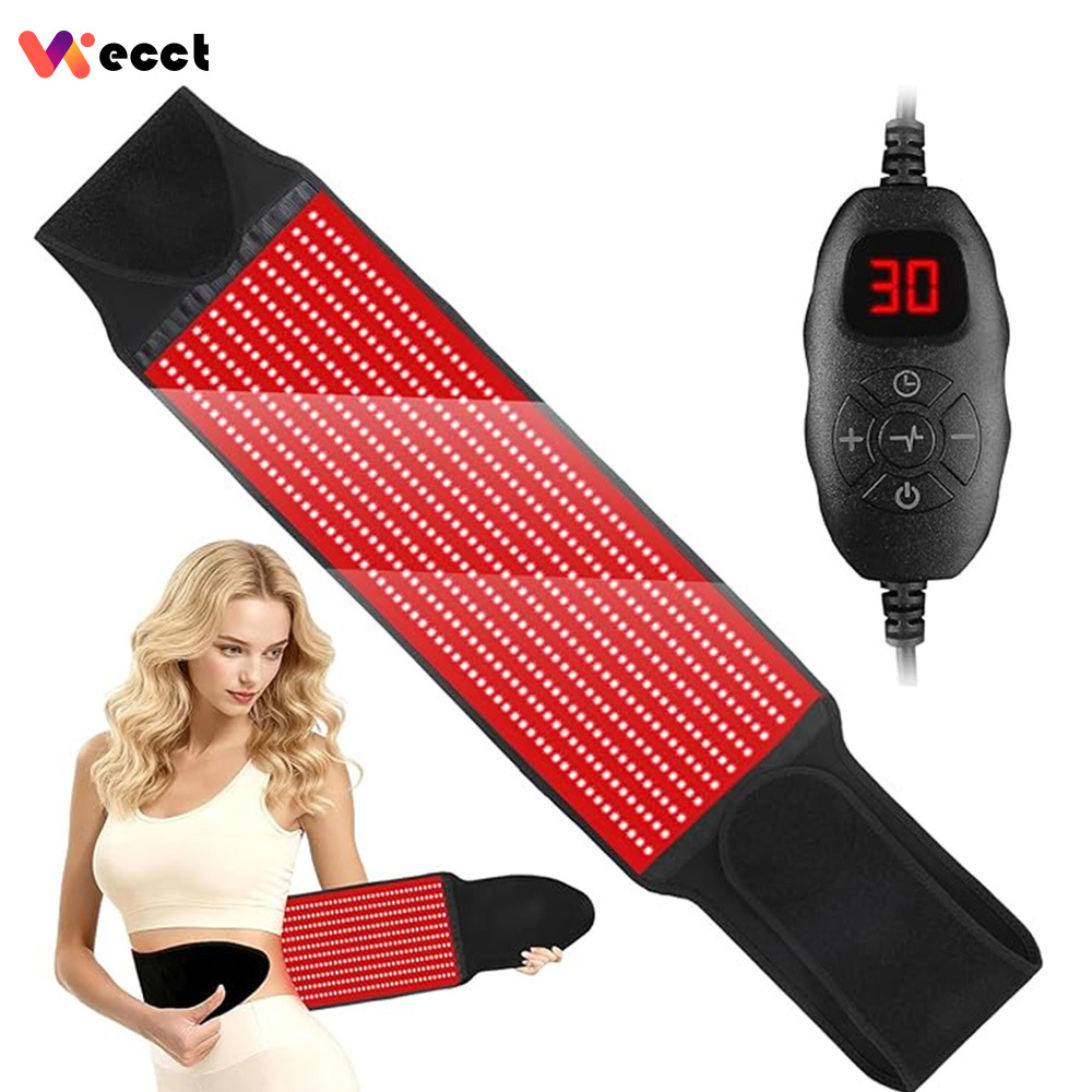 Red Light Therapy for Body, 600 LEDs Infrared Light Therapy for Shoulder Waist Muscle, Upgraded 660nm Red Light Near Infrared Light Therapy Belt