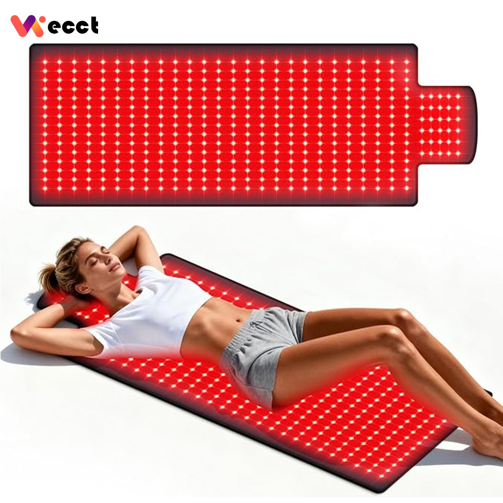 40"*16.5" Body Red Light Therapy Mat, Eligible Red Light Therapy Blanket, 420pcs 2in1 LEDs(660nm& 850nm), Premium Leather, Adjustable Timer & Intensity