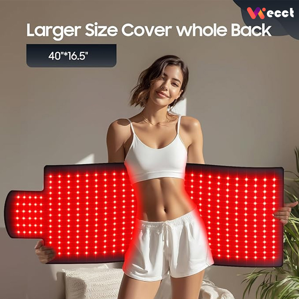 40"*16.5" Body Red Light Therapy Mat, Eligible Red Light Therapy Blanket, 420pcs 2in1 LEDs(660nm& 850nm), Premium Leather, Adjustable Timer & Intensity