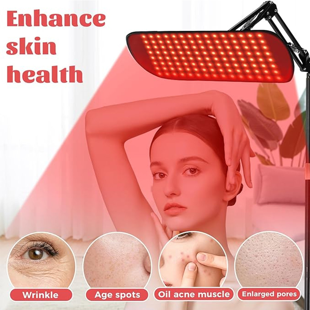 135 Red Light Therapy for Face and Body, Multifunction Red Light Therapy with Stand, Dual Different LEDs(660nm& 850nm) Light with Belt and Stand