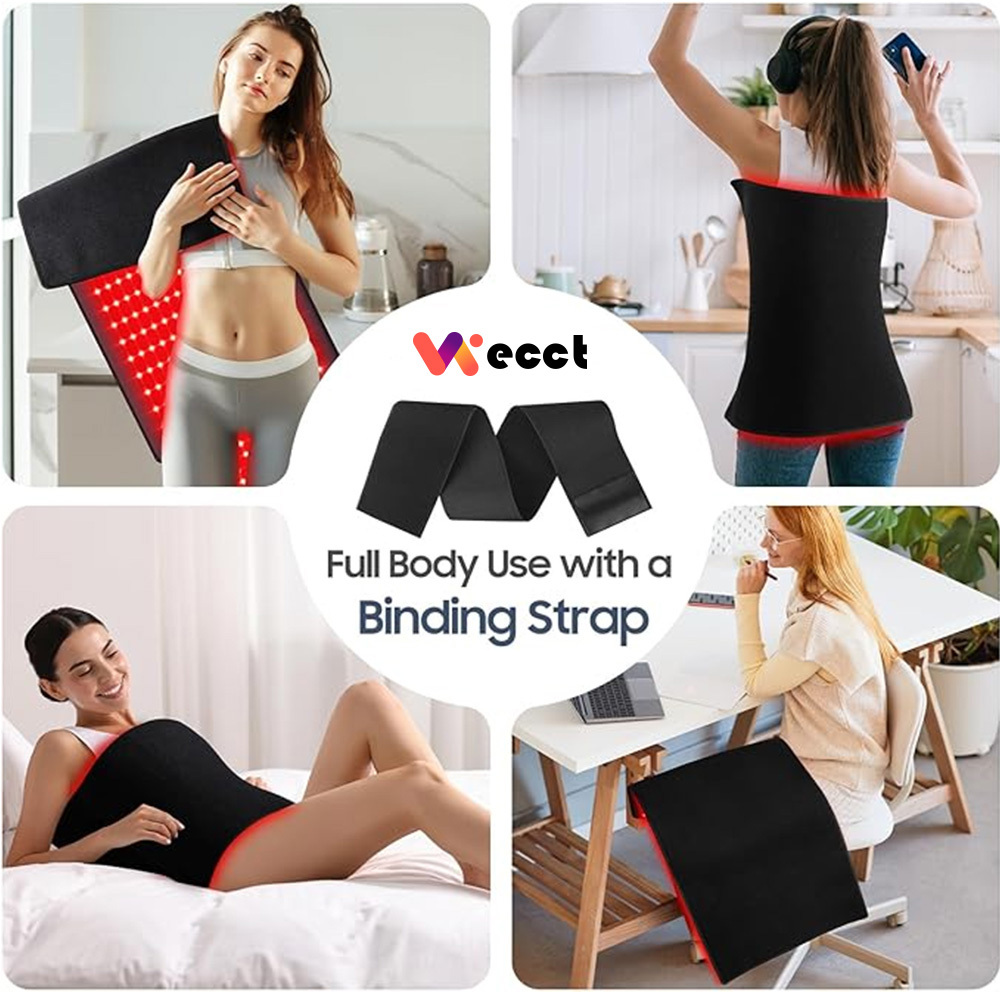 40"*16.5" Body Red Light Therapy Mat, Eligible Red Light Therapy Blanket, 420pcs 2in1 LEDs(660nm& 850nm), Premium Leather, Adjustable Timer & Intensity