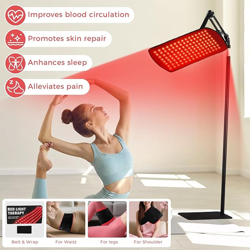 135 Red Light Therapy for Face and Body, Multifunction Red Light Therapy with Stand, Dual Different LEDs(660nm& 850nm) Light with Belt and Stand