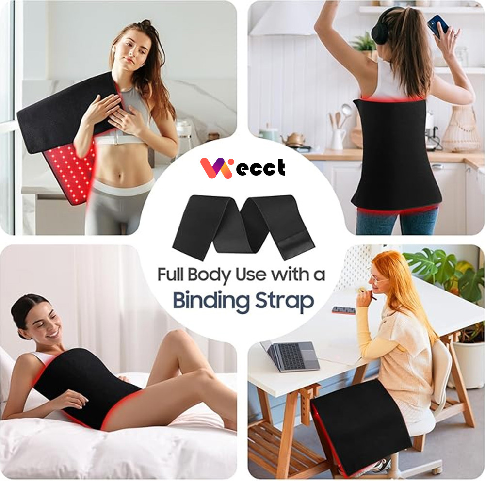 36.3"*15.8" Body Red Light Therapy Mat, Eligible Red Light Therapy Blanket, 325pcs 2in1 LEDs(660nm& 850nm), Premium Leather, Adjustable Timer & Intensity