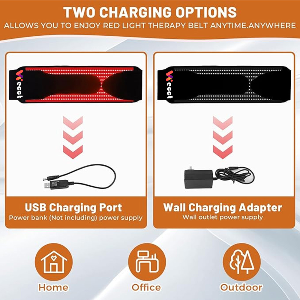 Red Light Therapy for Body, 600 LEDs Infrared Light Therapy for Shoulder Waist Muscle, Upgraded 660nm Red Light Near Infrared Light Therapy Belt