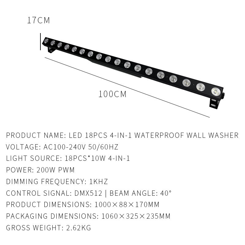 18-LED Wash Light: Professional Stage Lighting for Events & Venues - Manufacturer Direct