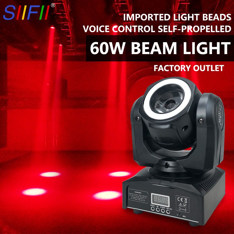 60W DJ Beam Lighting RGBW LED Moving Head Stage Light