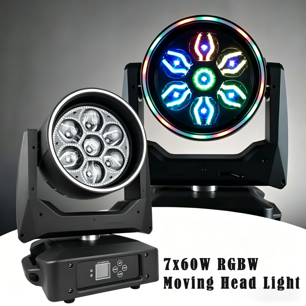 RGBW 7x60W LED Bee Eye Moving Head Light - New Professional Stage Lighting