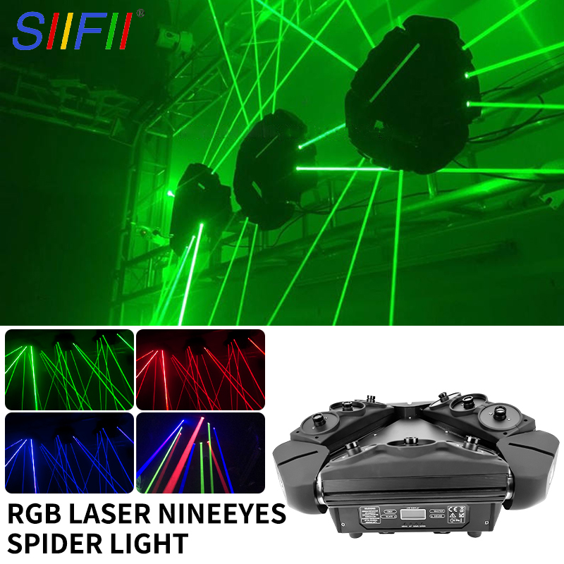 9 Eyes Spider Laser Light - Professional DJ Laser Light for Nightclub & Wedding