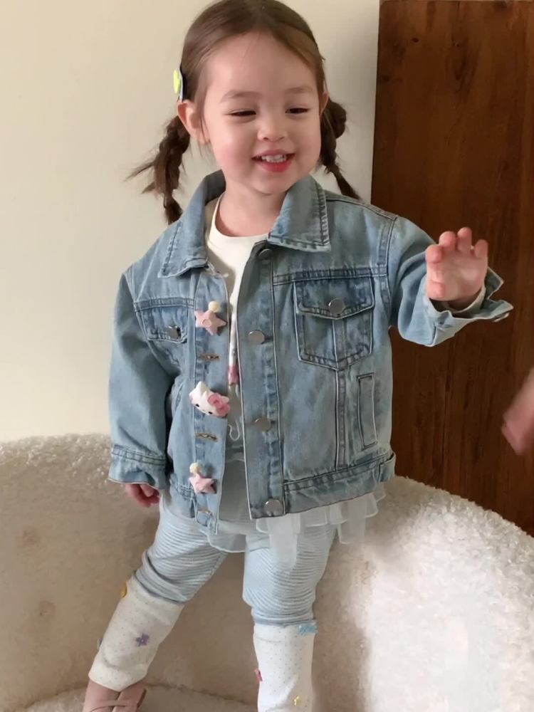 蔗梨童装女童套装春装2026新款洋气儿童衣服婴儿女宝外套裤子t恤