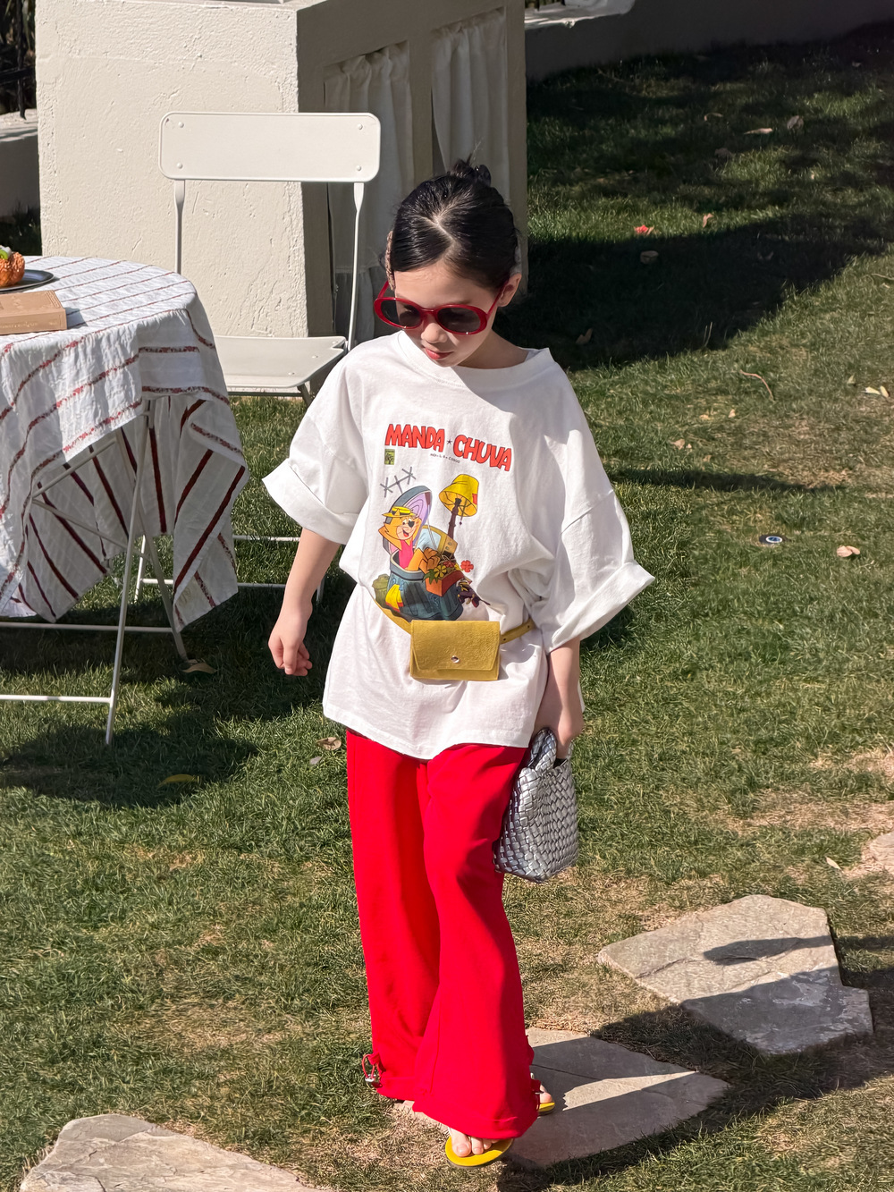 末小蒙童T恤2026春季男童女童韩版卡通字母印花上衣儿童圆领短袖